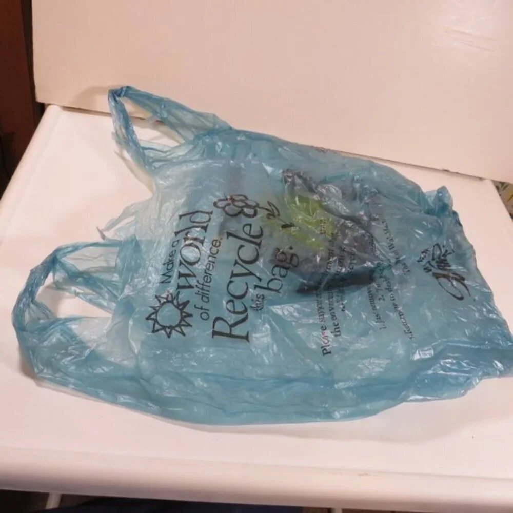 Vintage (2) Blue Wal-Mart Shopping Bags in great condition